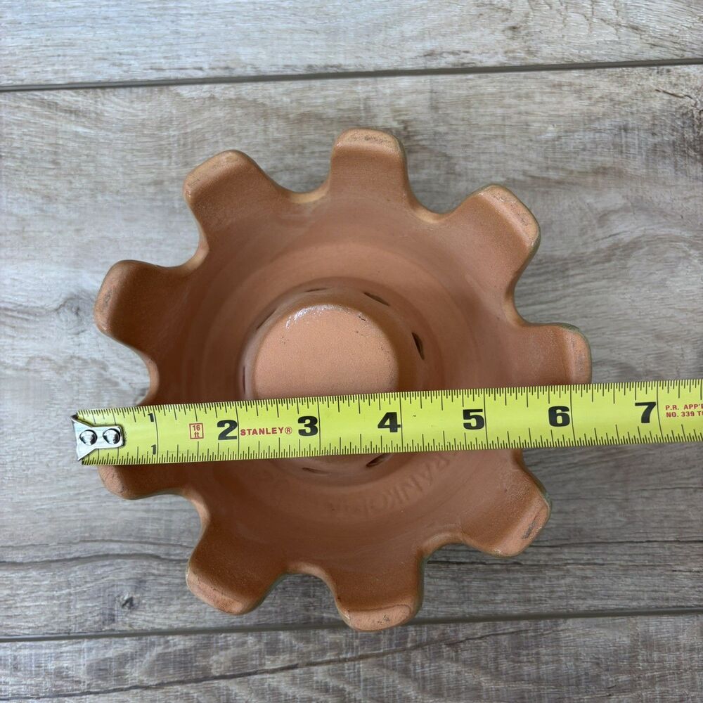 Vtg MCM Frankoma Pottery Warming Stand for Carafe Teapot Plainsman Green 82W EUC - Picture 11 of 12